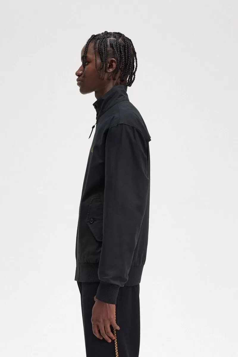 fred perry harrington herrenjacken schwarz