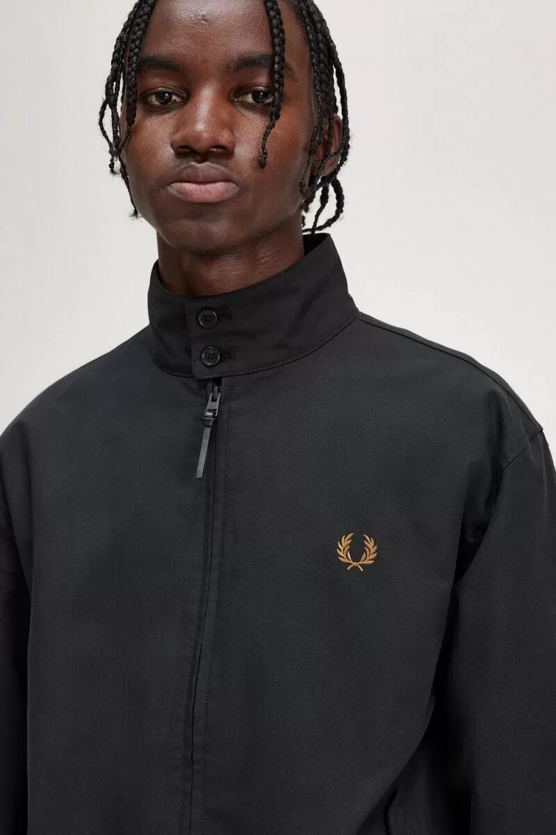 fred perry harrington herrenjacken schwarz