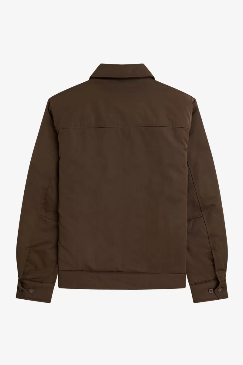 fred perry steppjacke mit reißverschluss für herren farbe burnt tobacco