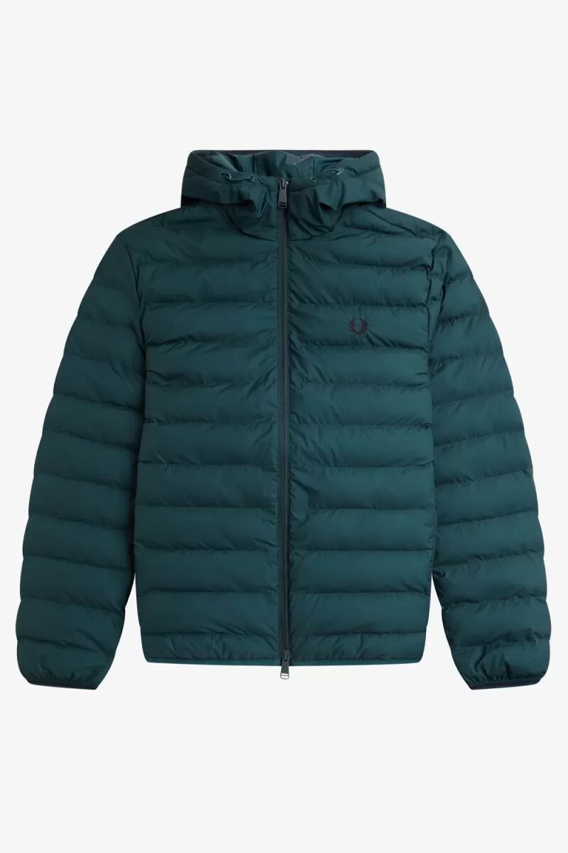 fred perry kapuzenjacke für herren gefüttert petrolblau