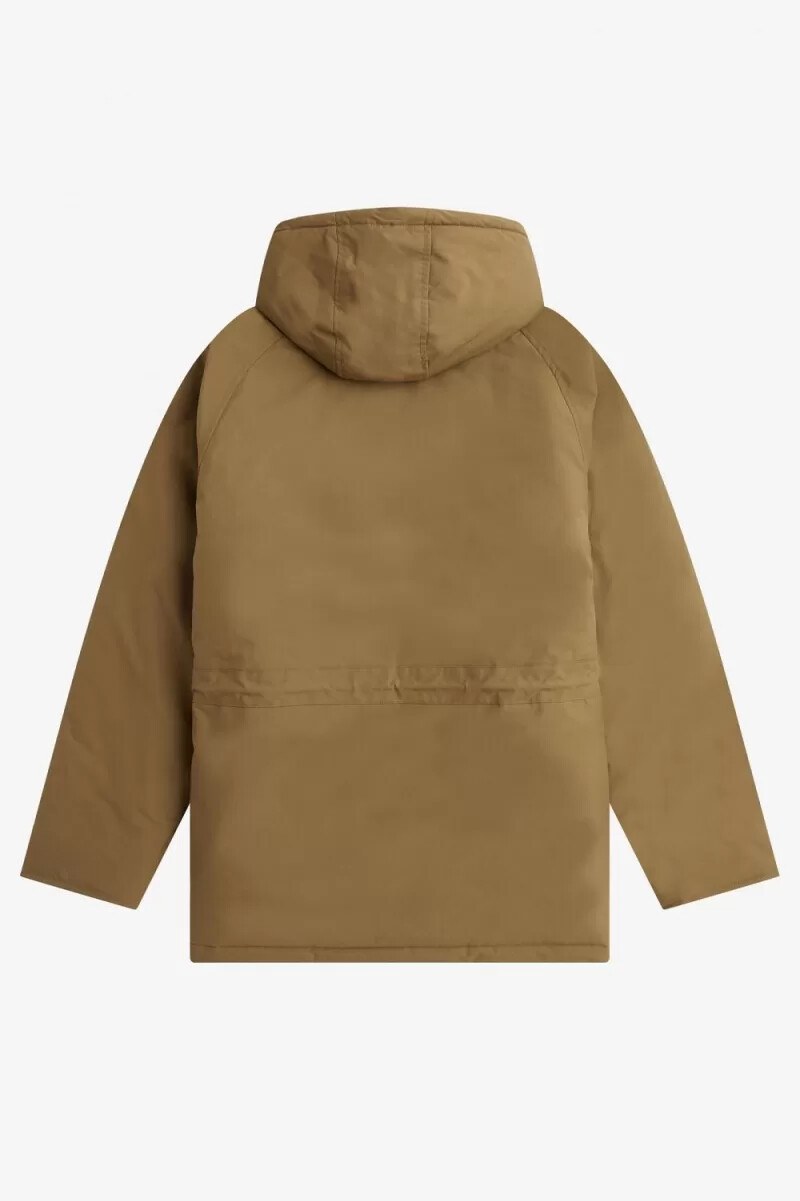 fred perry wattierte herrenjacke mit reißverschluss braun