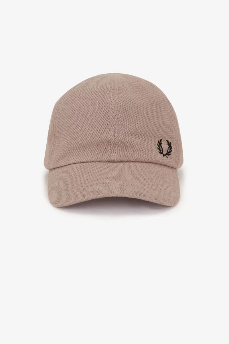 fred perry classic piqué herrenkappen dunkelrosa schwarz