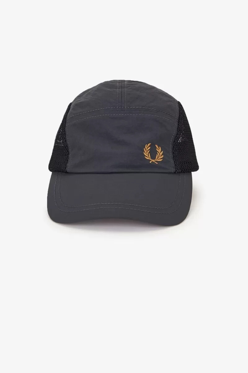 fred perry herren-caps aus knitterfreiem nylon-mesh anchor grey