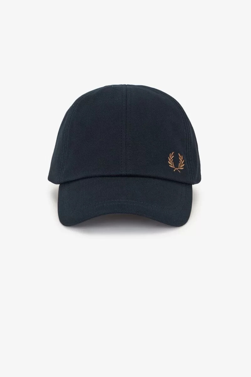fred perry classic piqué herrenkappen marineblaubraun