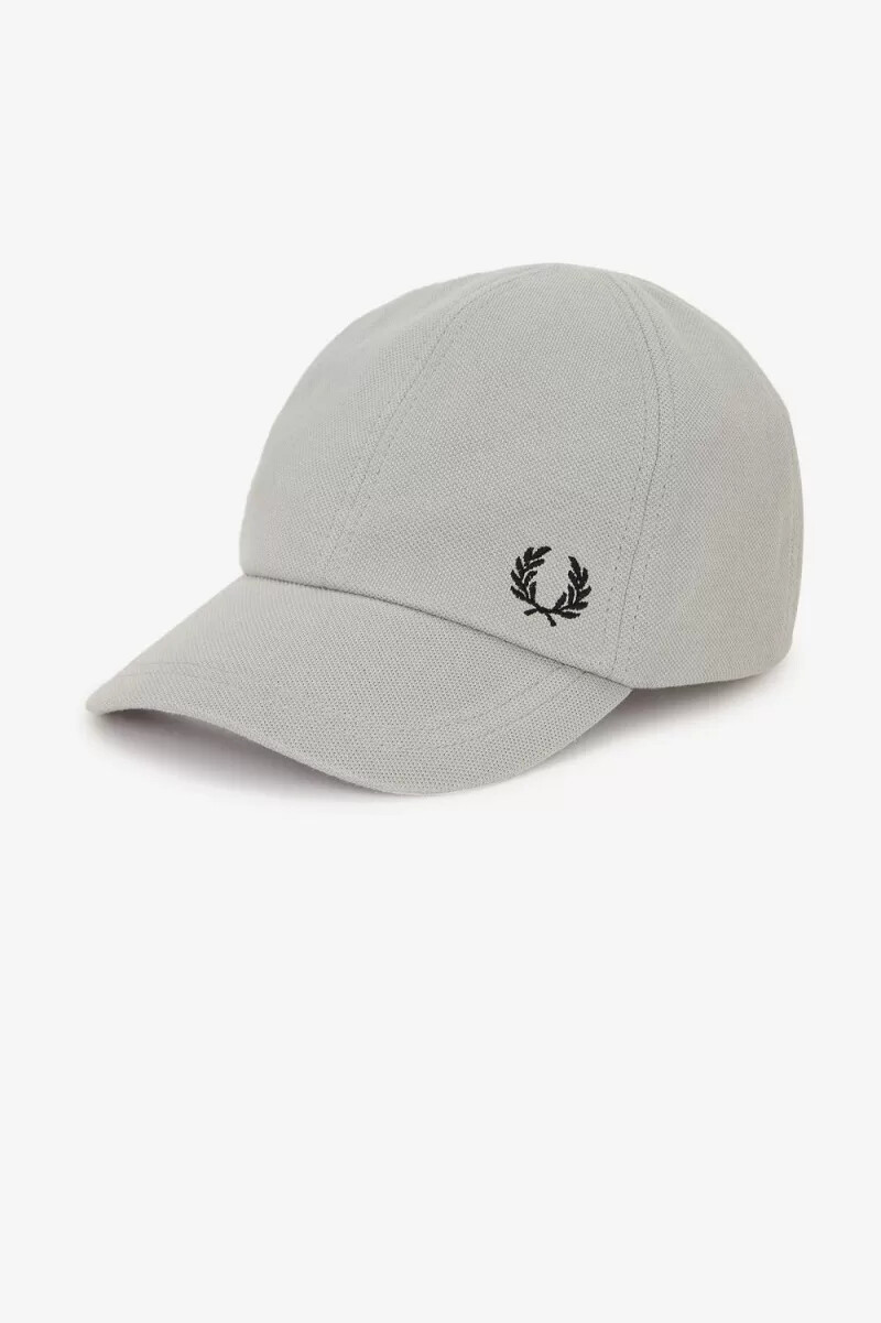 fred perry classic piqué herrenkappen grau schwarz