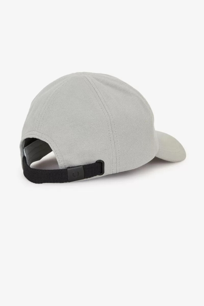 fred perry classic piqué herrenkappen grau schwarz