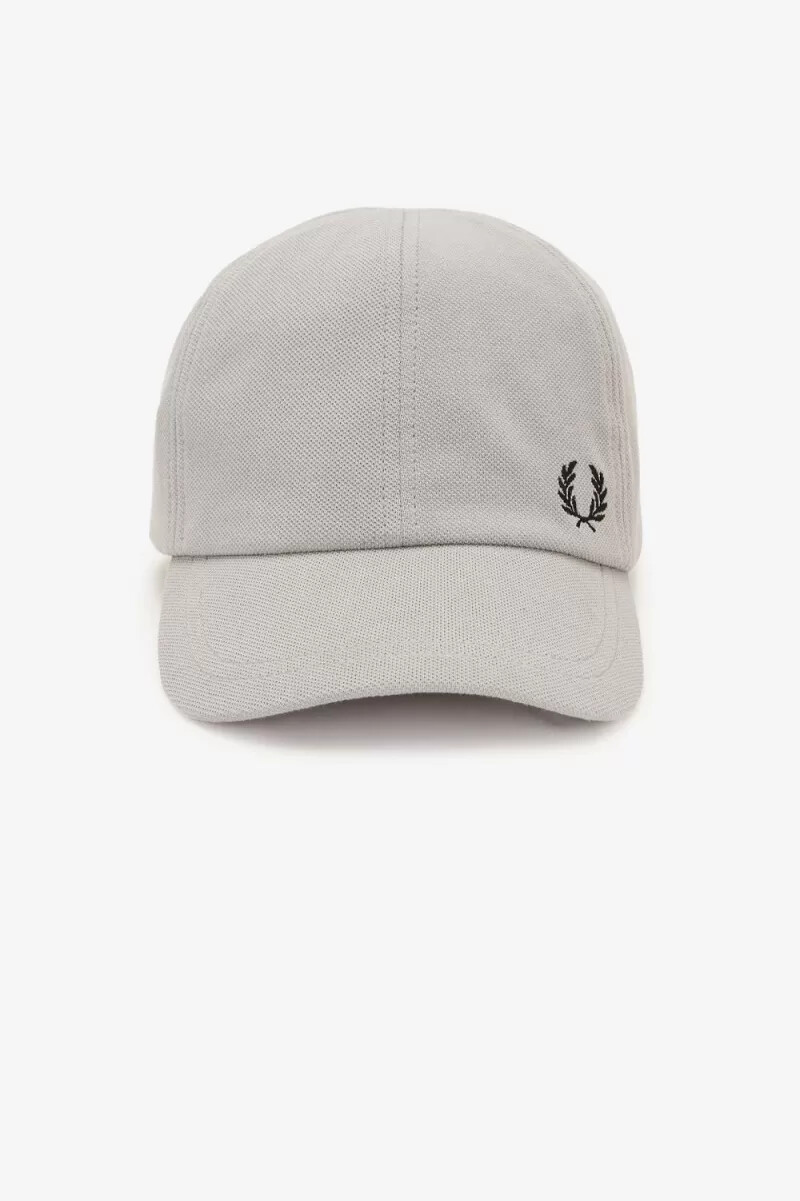 fred perry classic piqué herrenkappen grau schwarz