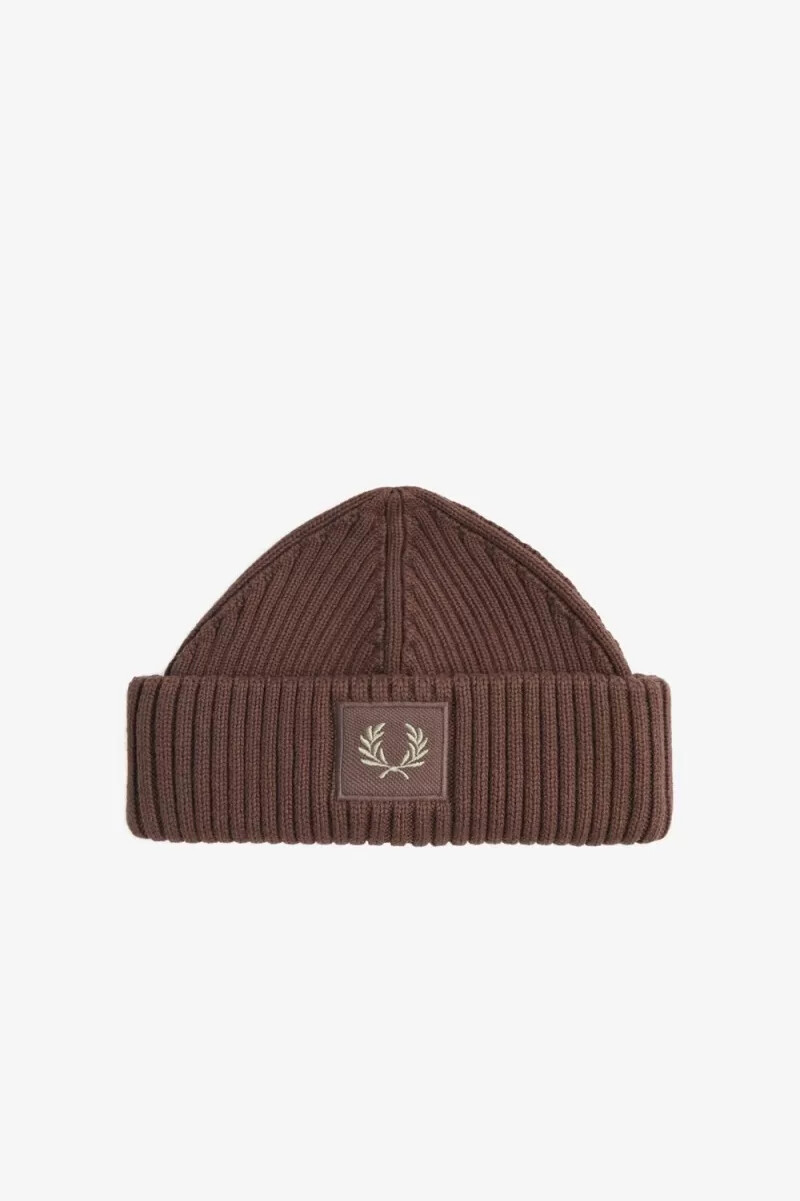 fred perry herren-caps aus baumwollripp dunkelrotwarmgrau
