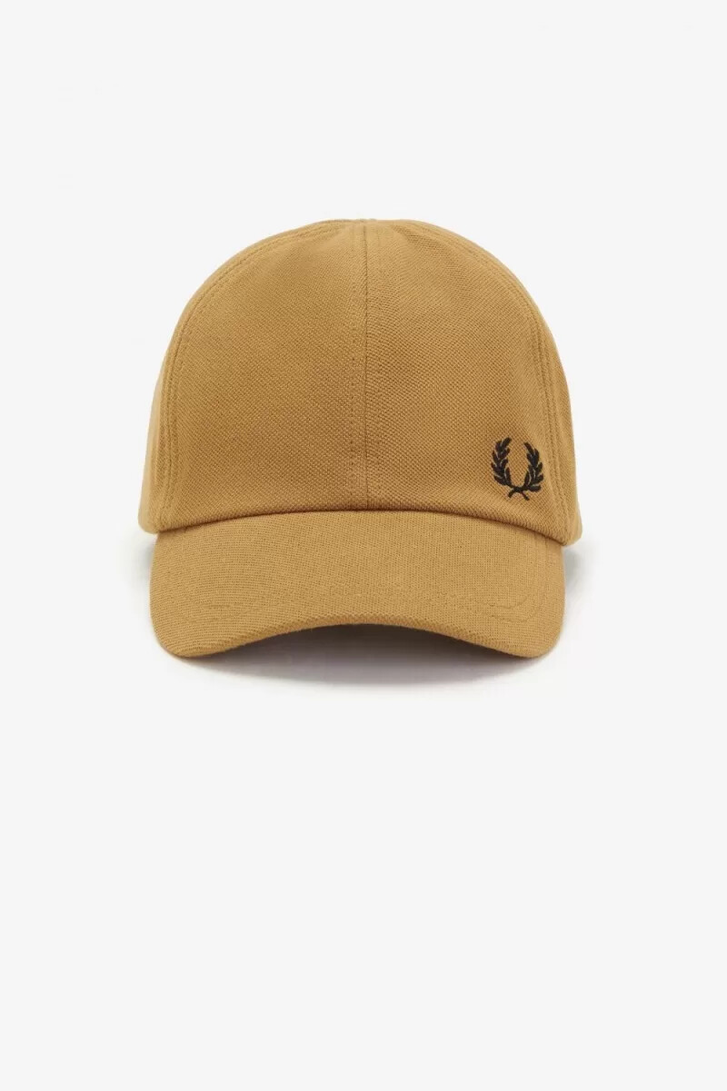 fred perry classic piqué herrenkappen dunkelbraunschwarz