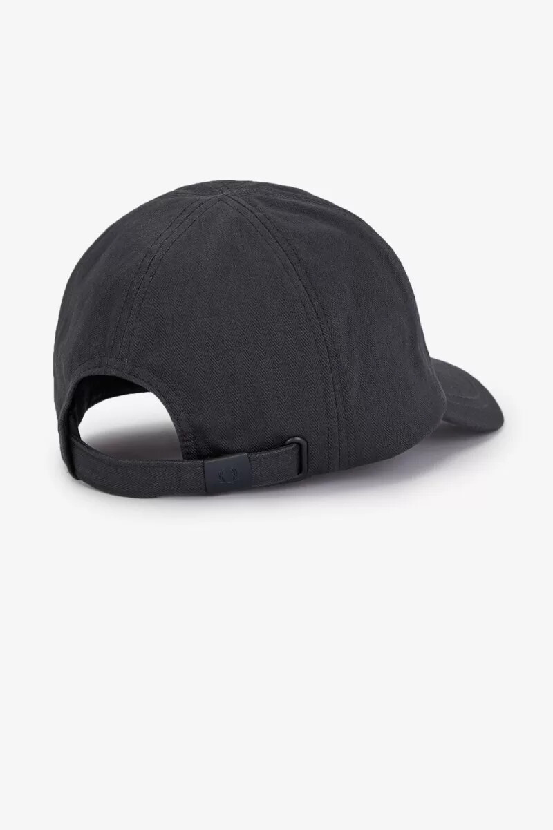 fred perry herren-caps mit fischgrätmuster anchor grey