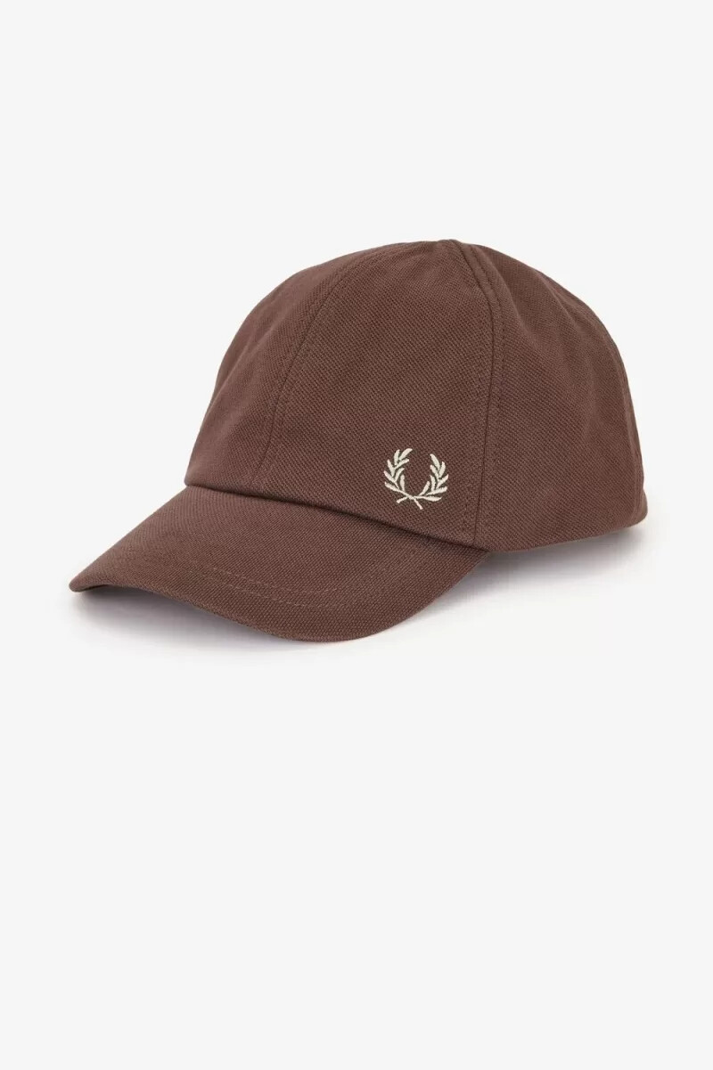 fred perry classic piqué herrenkappen dunkelrot warmgrau
