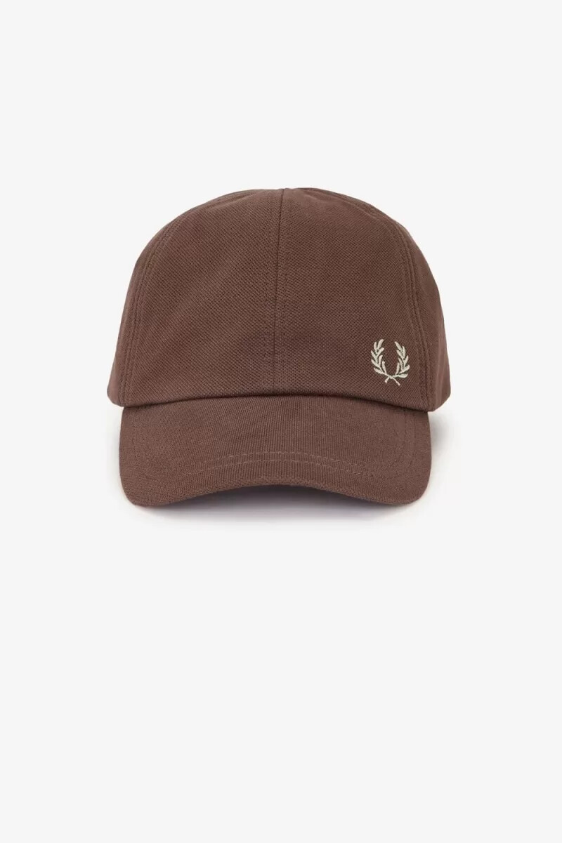 fred perry classic piqué herrenkappen dunkelrot warmgrau