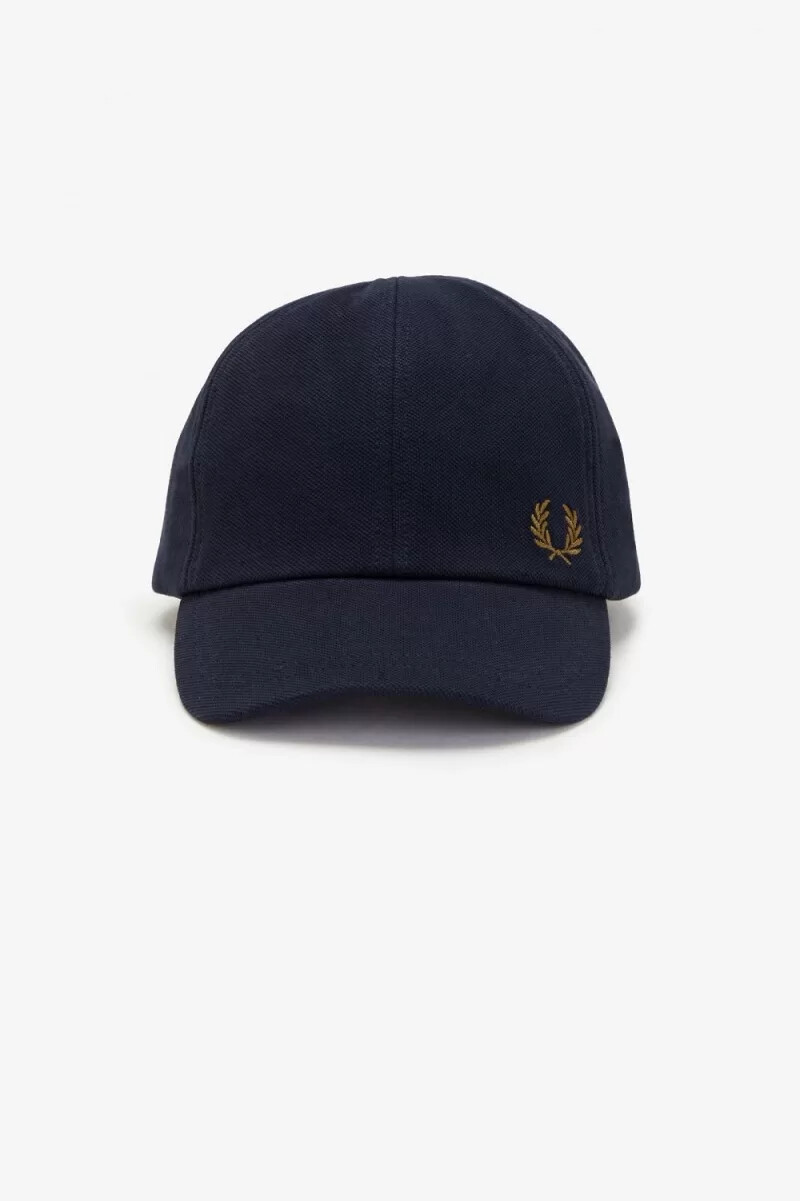 fred perry classic piqué herrenkappen marineblaudunkelbraun