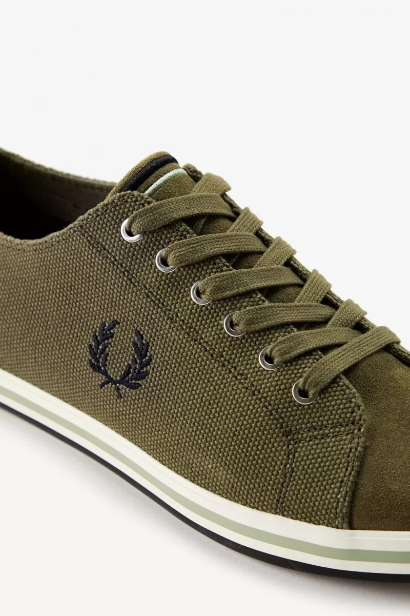 fred perry kingston herren-turnschuhe uniformgrün