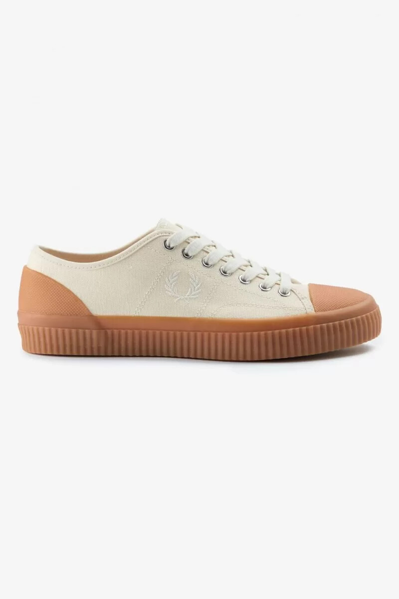 fred perry low hughes herren-sneaker beige hellbeige