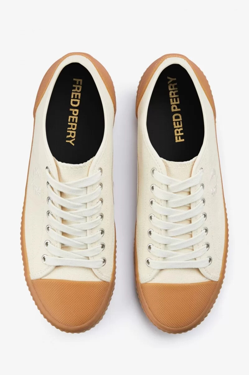 fred perry low hughes herren-sneaker beige hellbeige