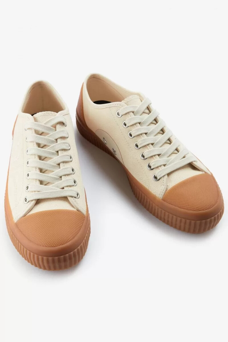 fred perry low hughes herren-sneaker beige hellbeige