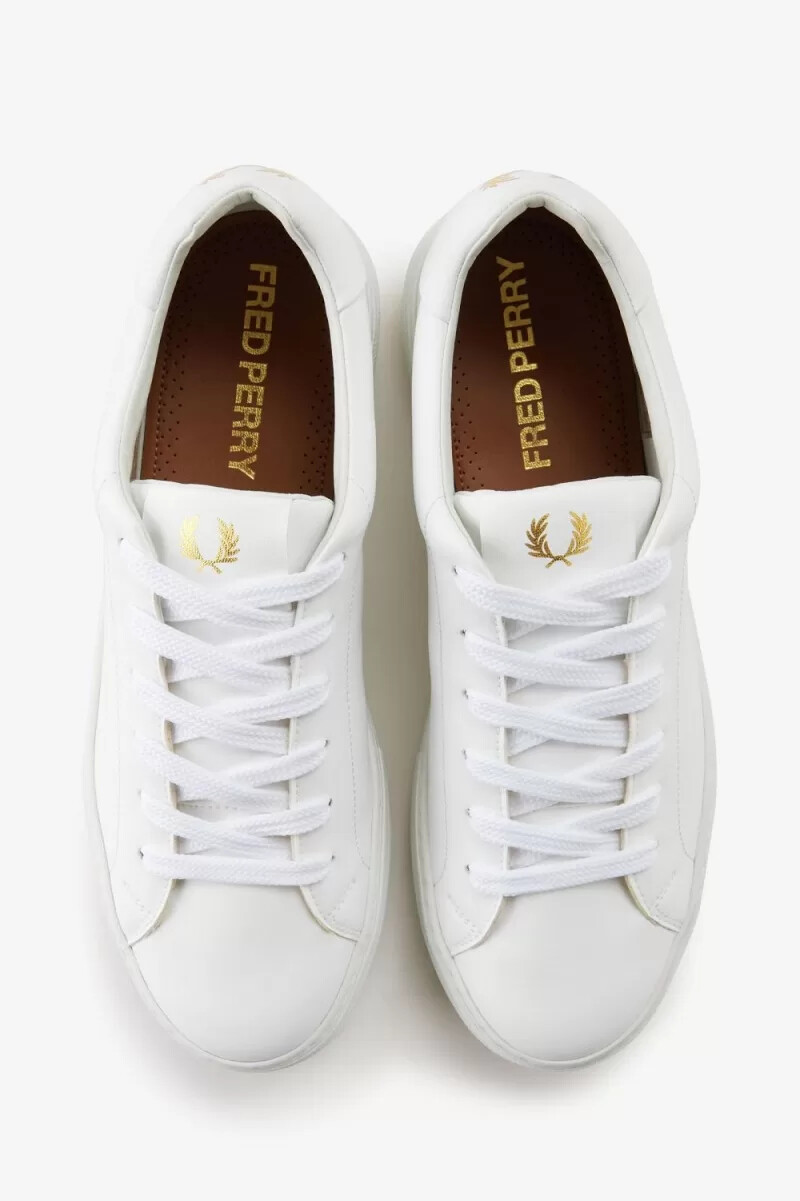 fred perry b80 vegane herren-sneaker weiß