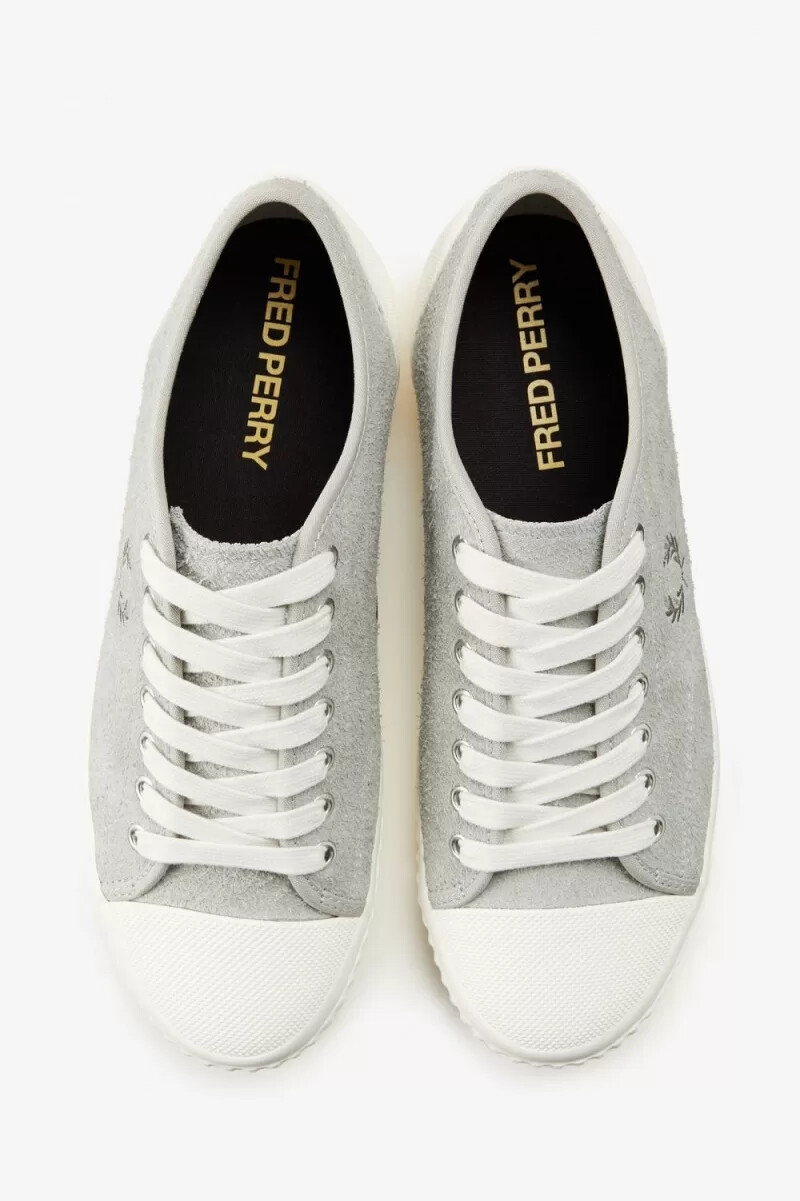 fred perry hughes low herren-turnschuhe grau