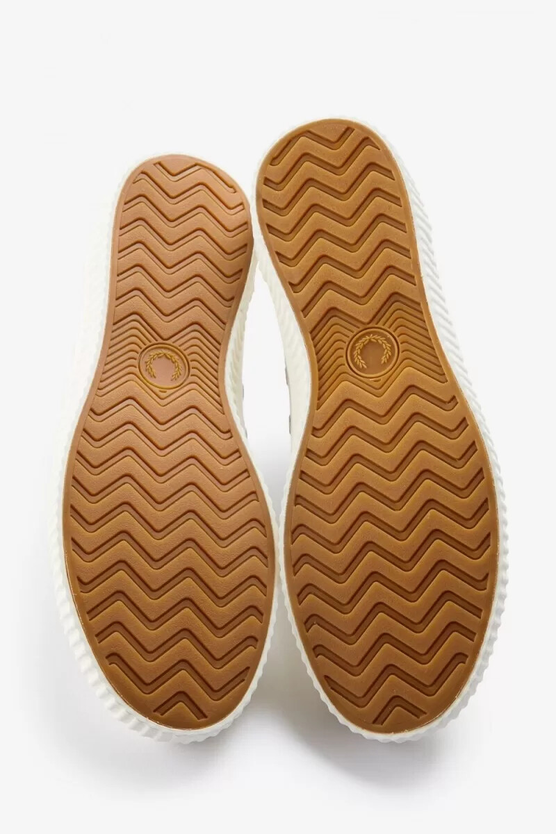 fred perry low hughes herren-sneaker elfenbeinhellbeige