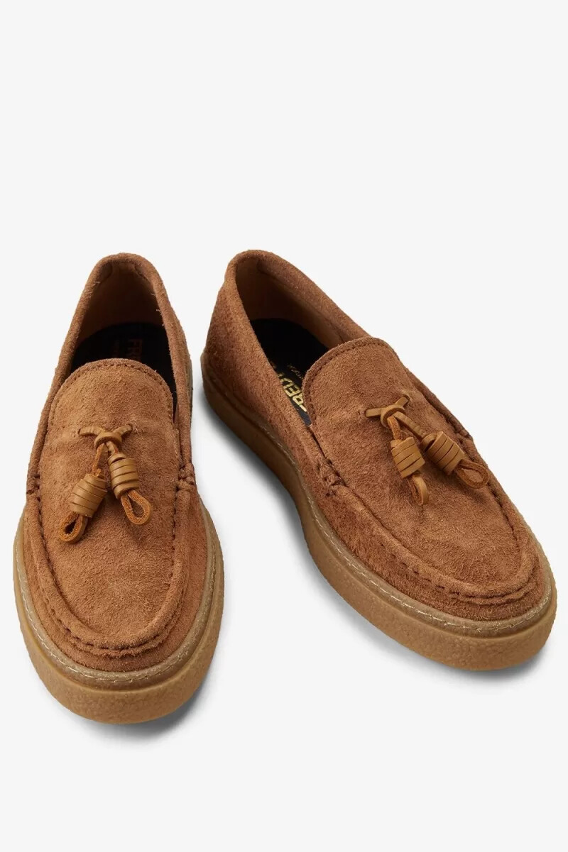 fred perry dawson tassel herren-loafer dunkelbraun