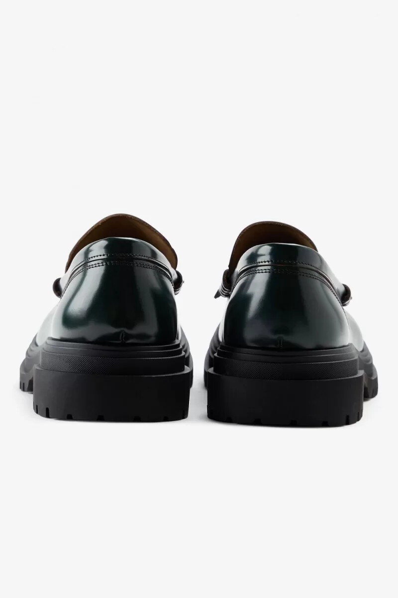 fred perry herren-loafer nachtgrün