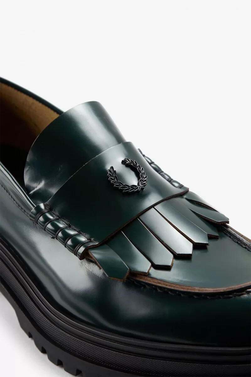 fred perry herren-loafer nachtgrün