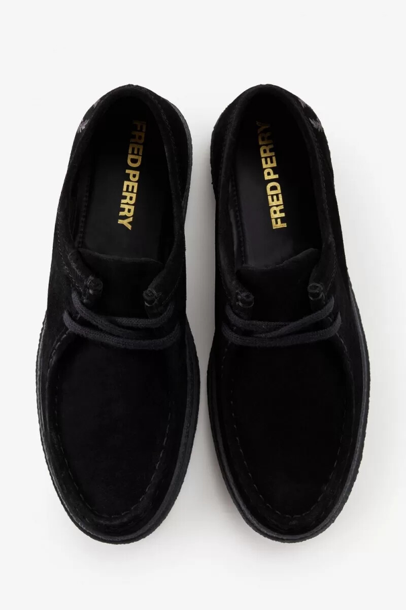 fred perry low dawson herren-loafer schwarz