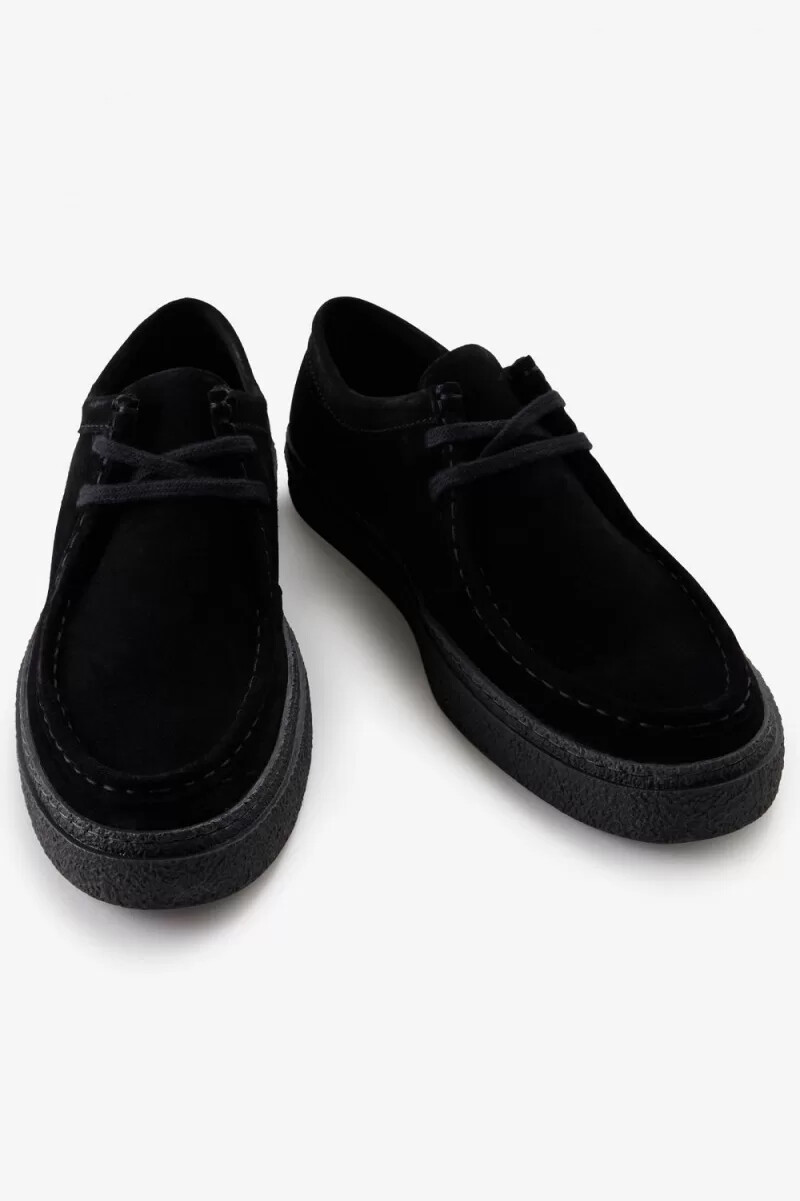 fred perry low dawson herren-loafer schwarz