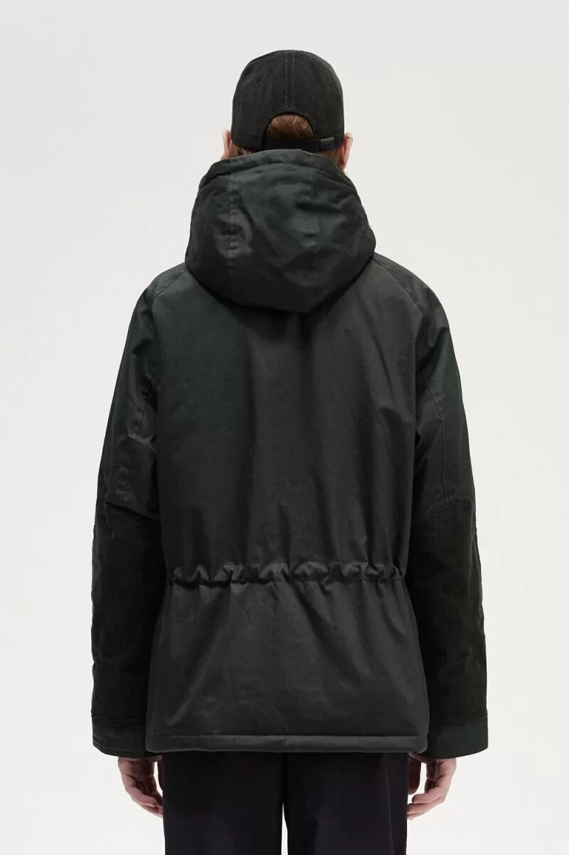fred perry short snorkel herrenparka nachtgrün