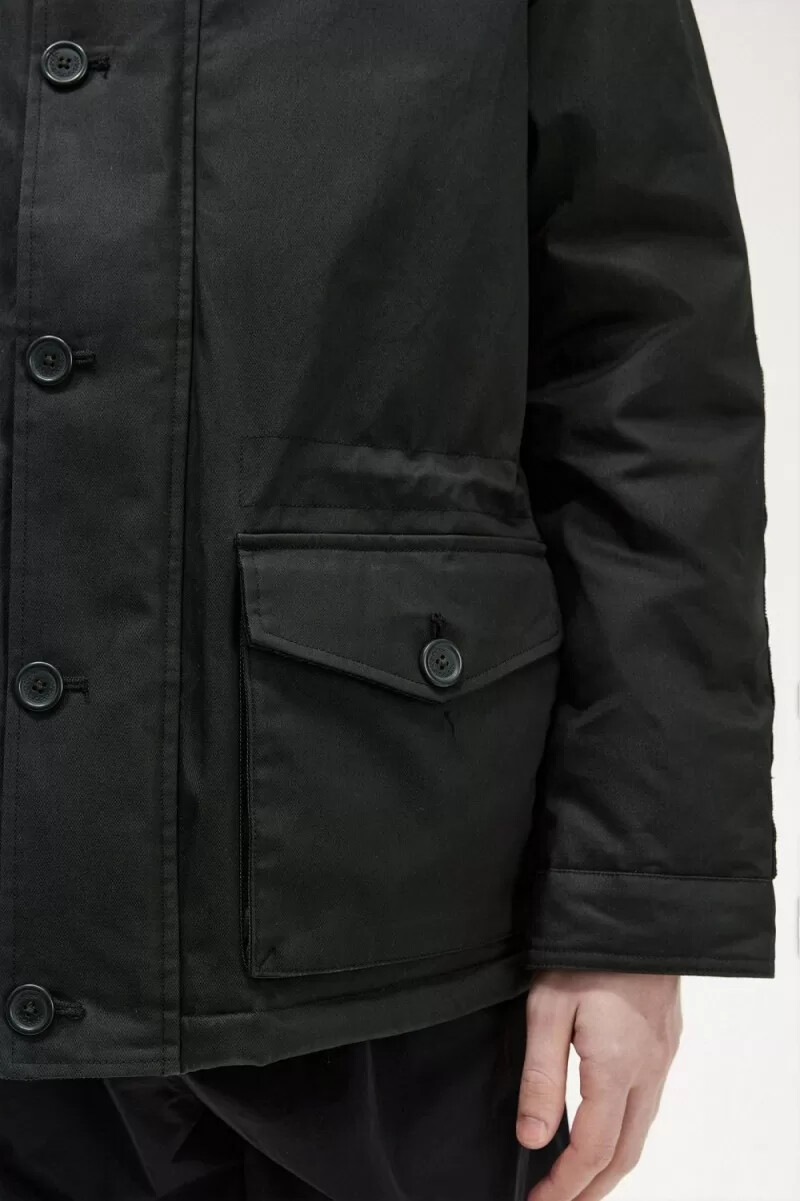 fred perry short snorkel herrenparka nachtgrün