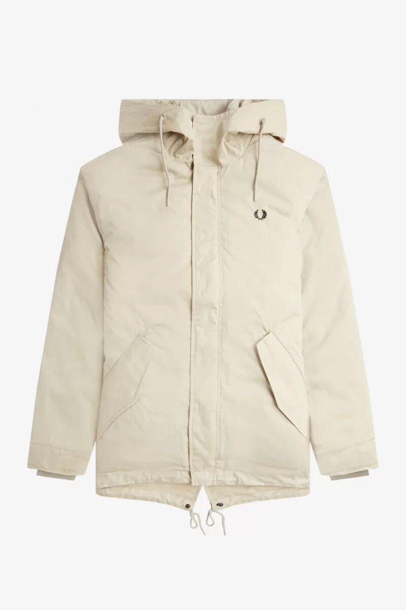 fred perry kurzer wattierter herrenparka hellmint