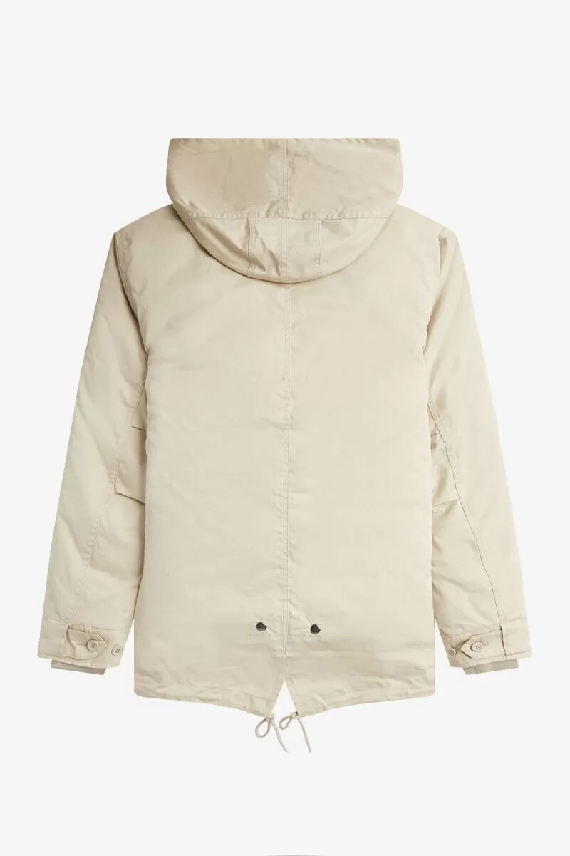 fred perry kurzer wattierter herrenparka hellmint