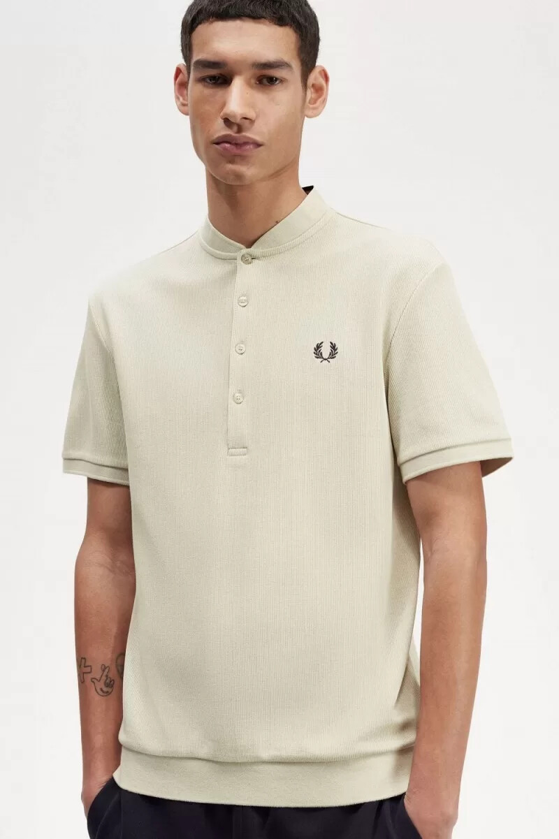fred perry henley herren-poloshirt hellmint