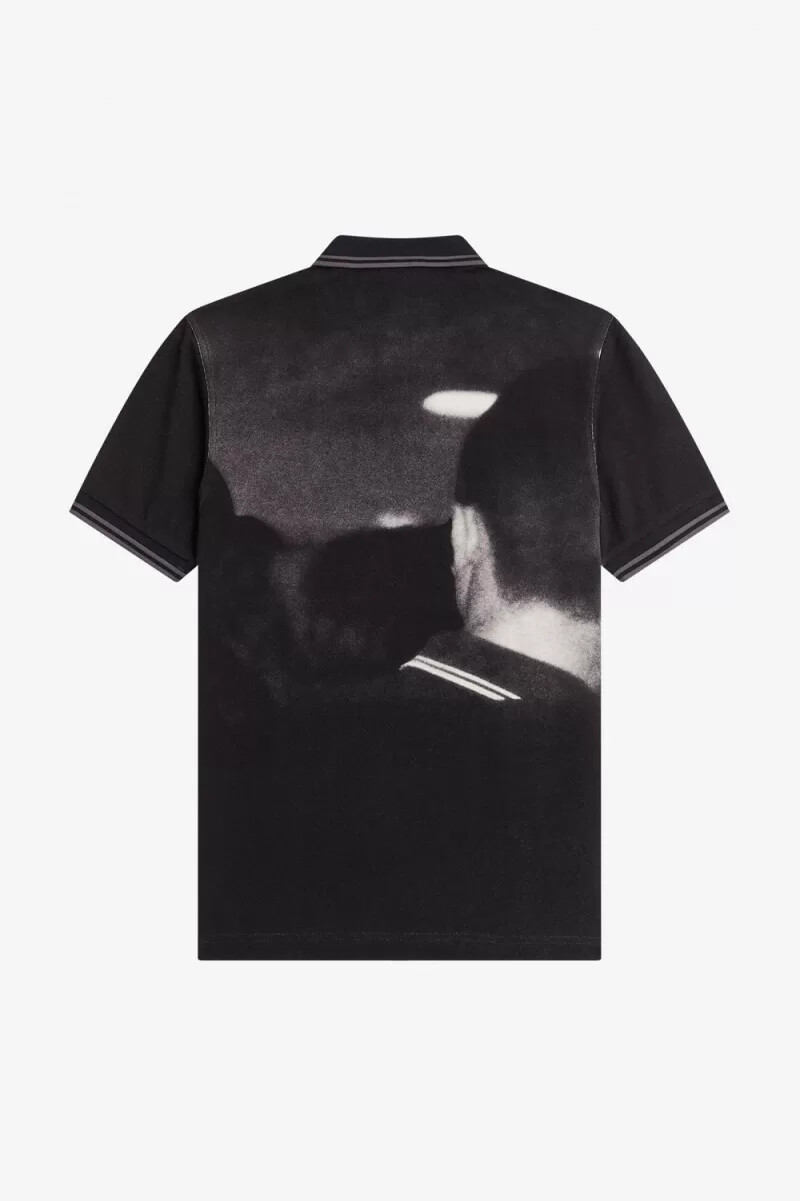 fred perry rave graphic herren-poloshirt schwarz
