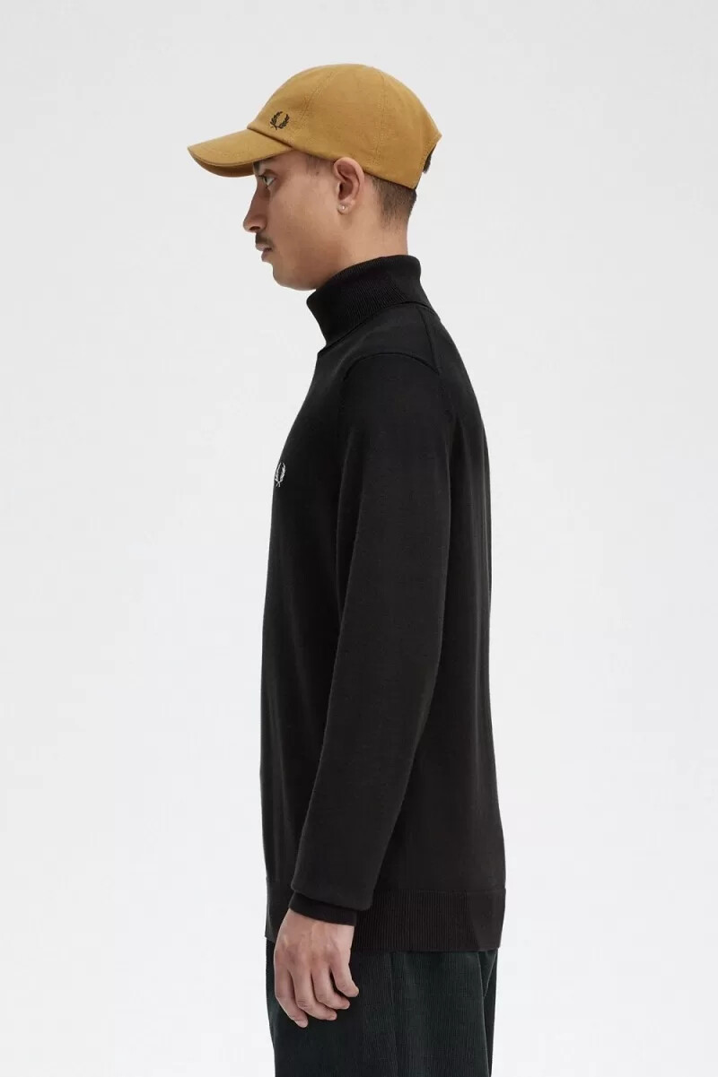 fred perry rollkragenpullover für herren nachtgrün