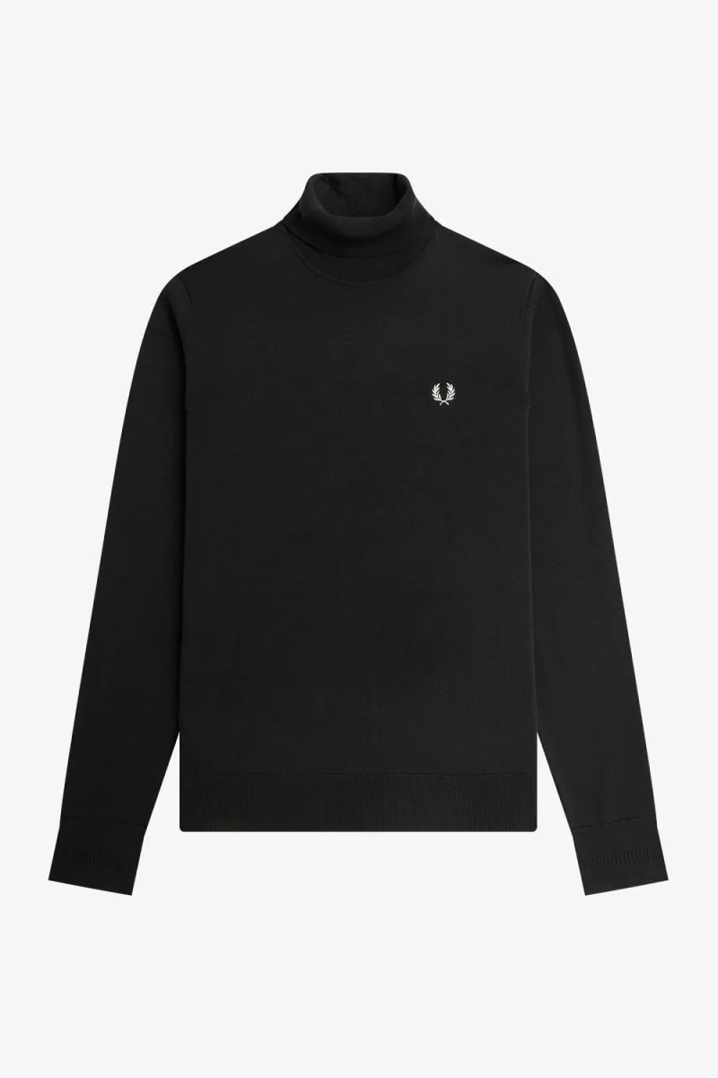 fred perry rollkragenpullover für herren nachtgrün