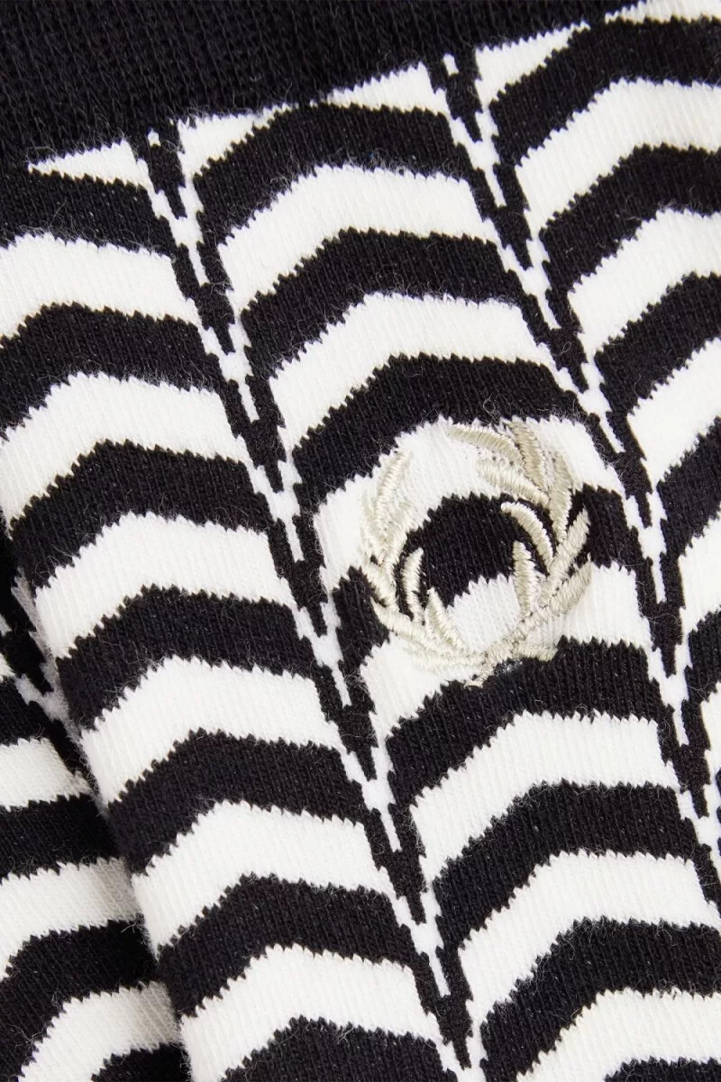 fred perry herrensocken mit abstraktem muster schwarzwarmgrau