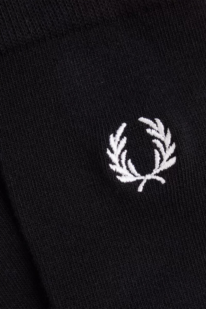 fred perry klassische lorbeerkranz-herrensocken schwarz schneeweiß
