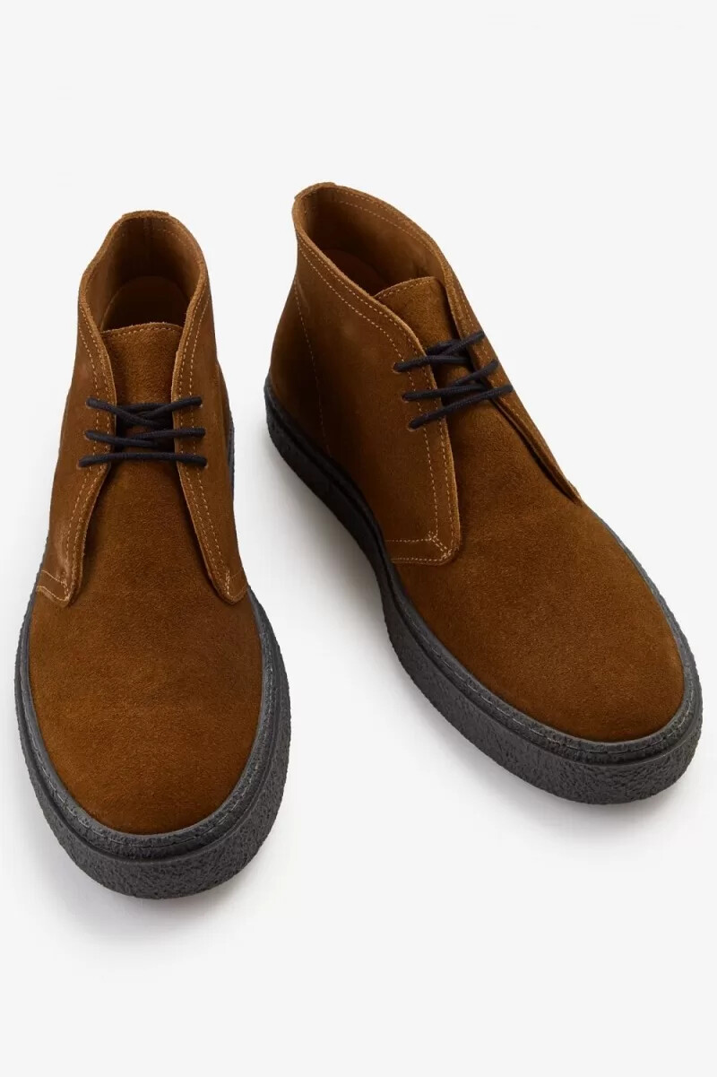 fred perry hawley herrenstiefel rotbraun