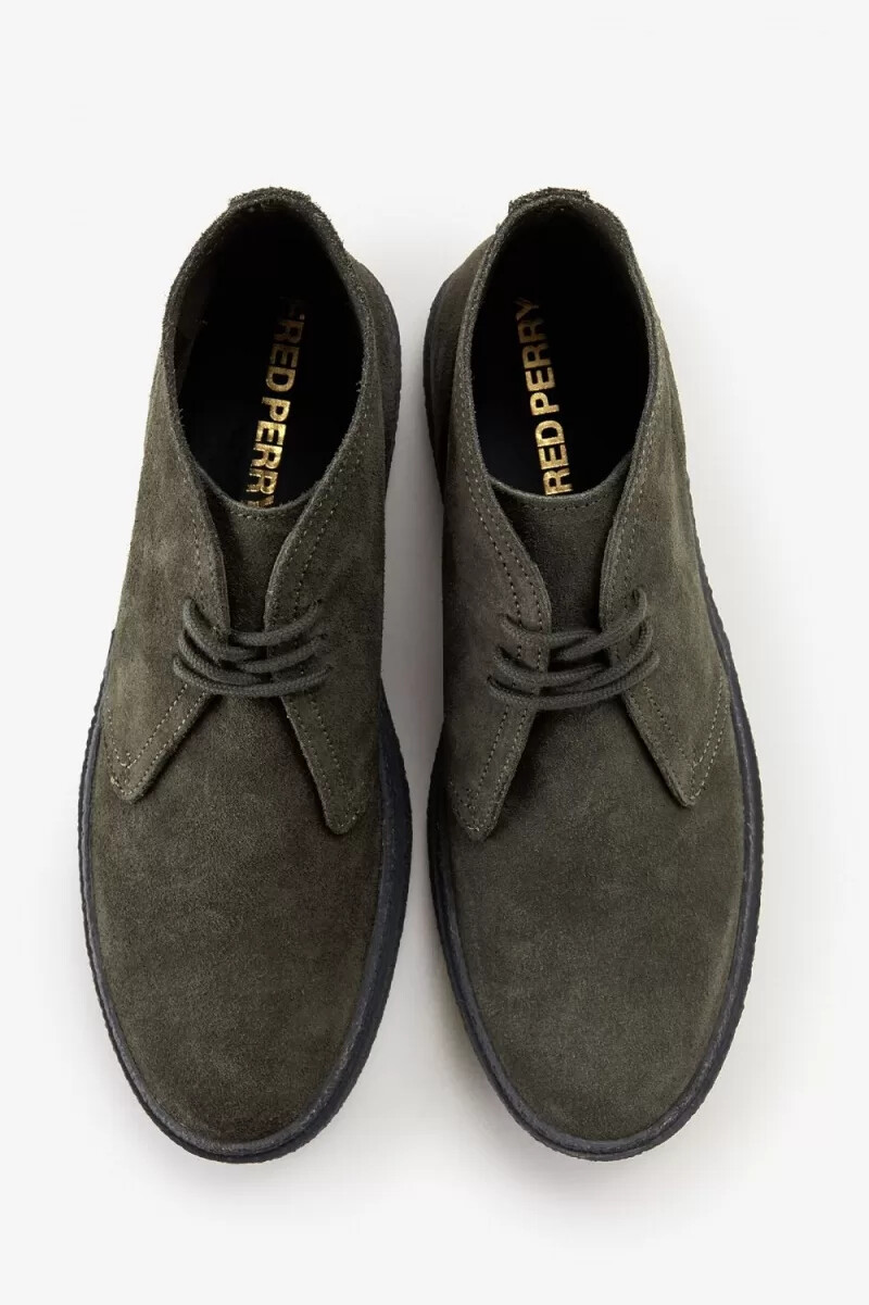 fred perry hawley herrenstiefel feldgrün