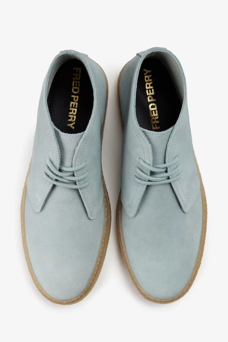 fred perry hawley herrenstiefel silberblau