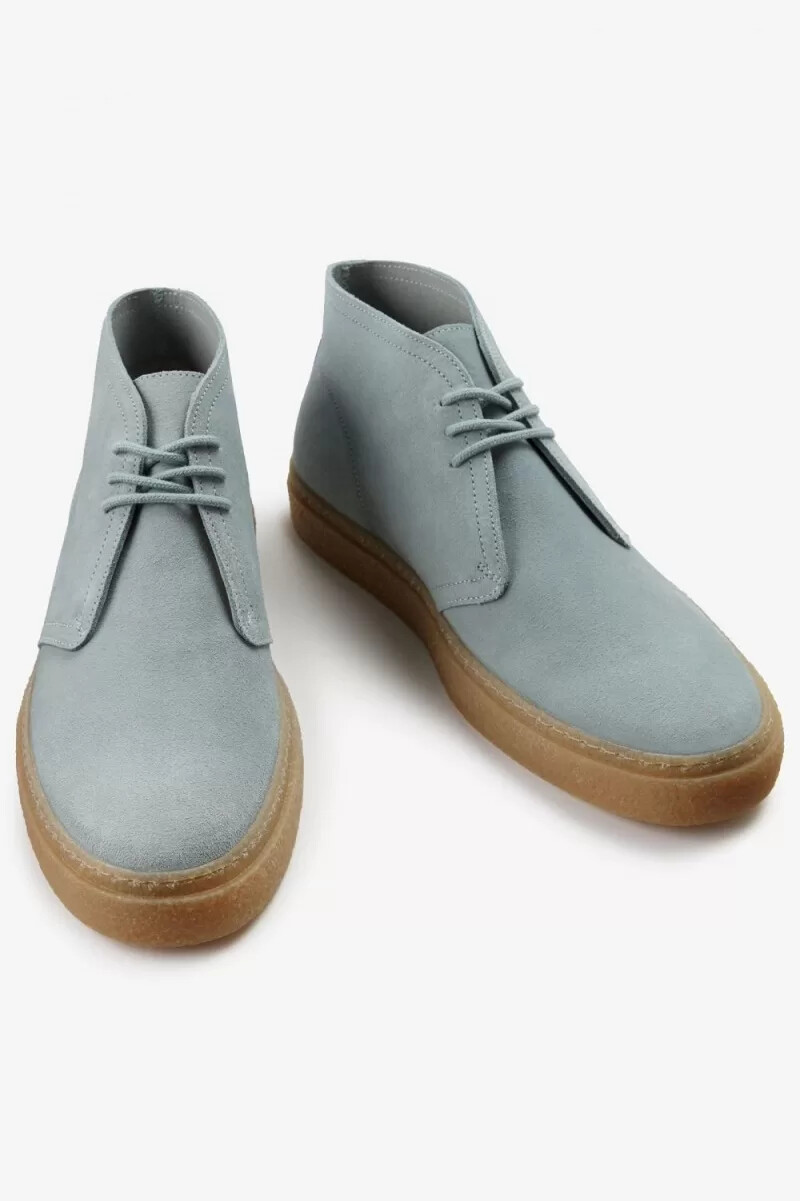 fred perry hawley herrenstiefel silberblau