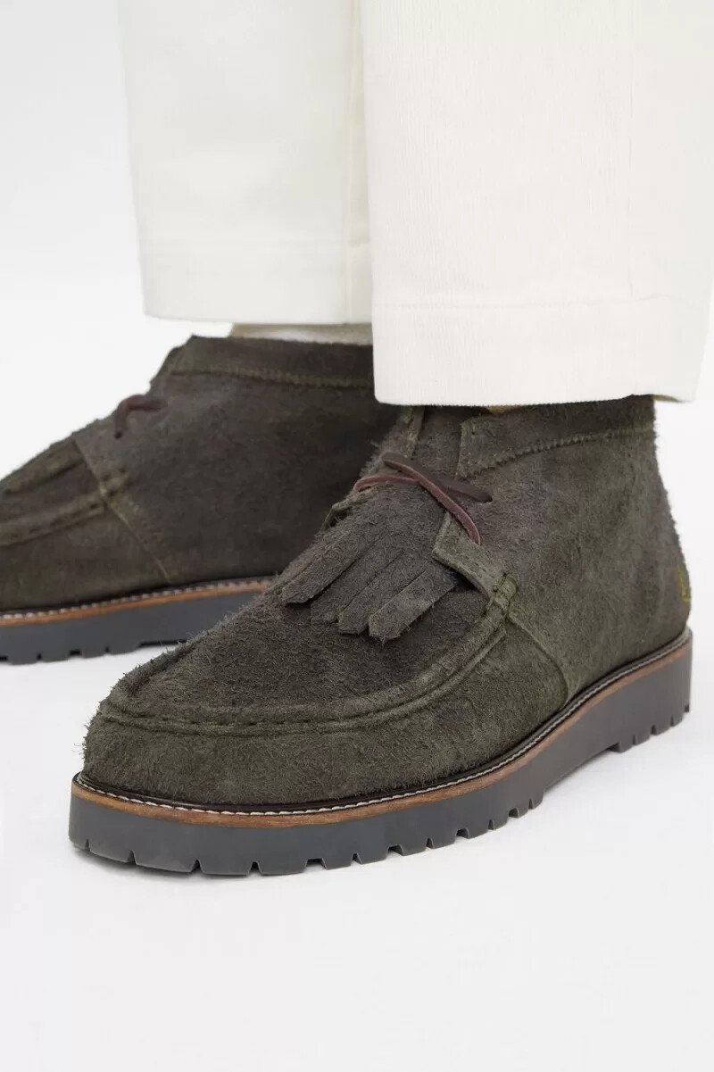 fred perry mid kenney herren-fußballschuhe feldgrün
