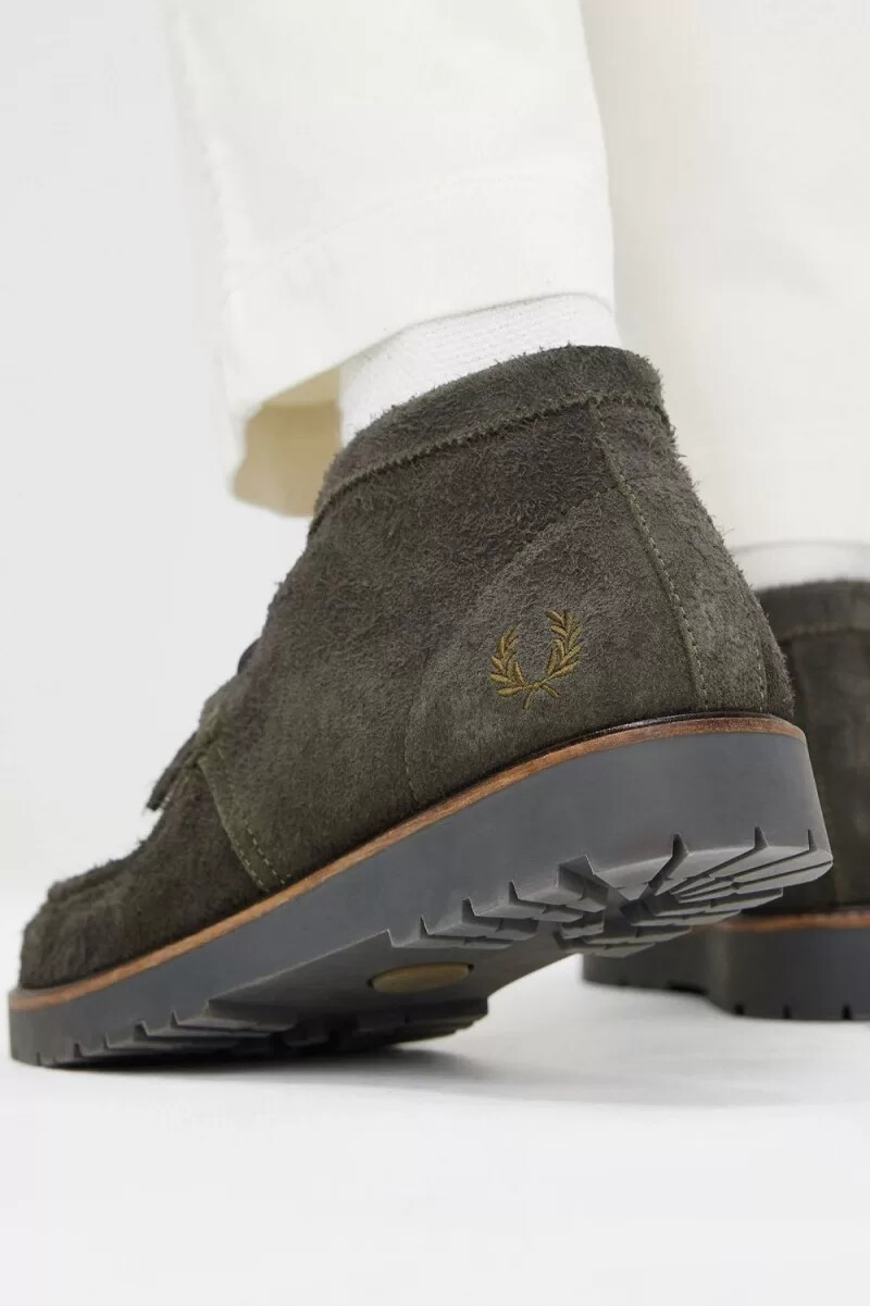 fred perry mid kenney herren-fußballschuhe feldgrün