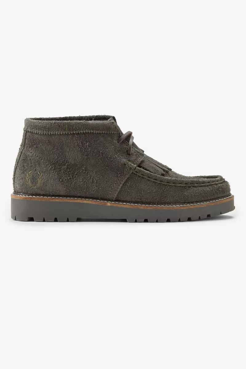 fred perry mid kenney herren-fußballschuhe feldgrün
