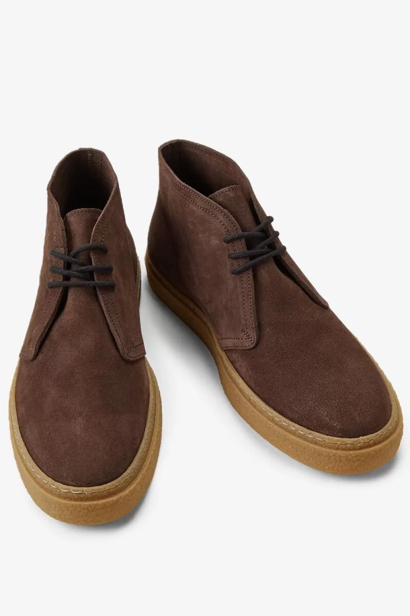 fred perry hawley herrenstiefel dunkelrot