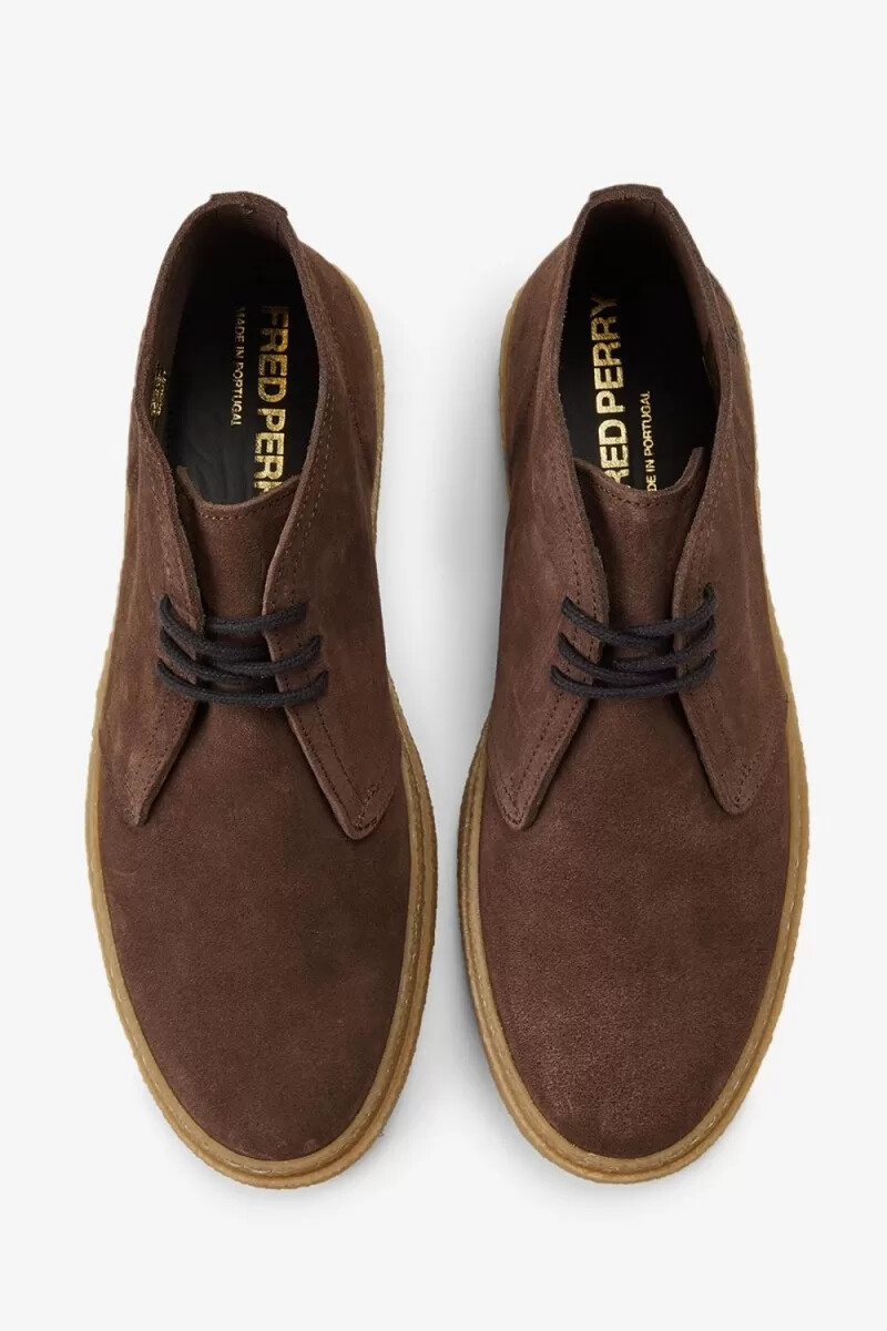 fred perry hawley herrenstiefel dunkelrot