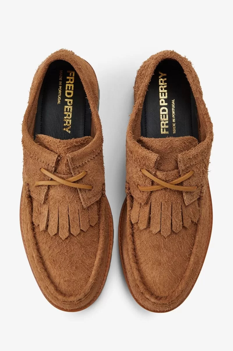 fred perry low kenney herrenstiefel dunkelbraun