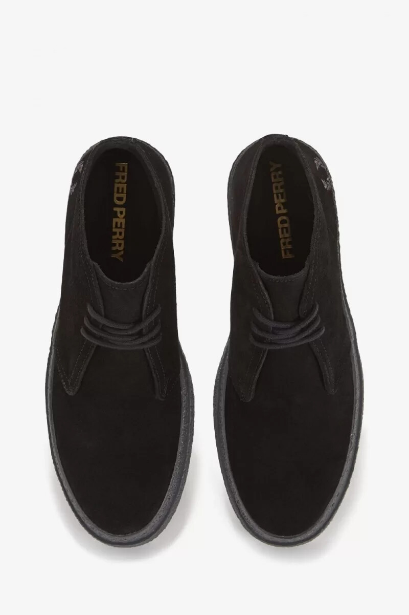 fred perry hawley herrenstiefel schwarz